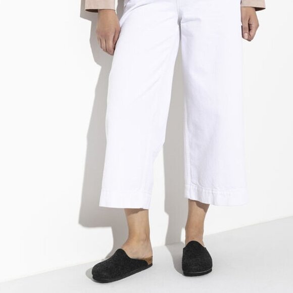 Birkenstock Amsterdams BS Anthracite Felt Slipper Clogs (Anthracite Grey) - Picture 5 of 16